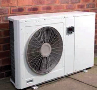 Fan-coil unit for an air-source heat pump
