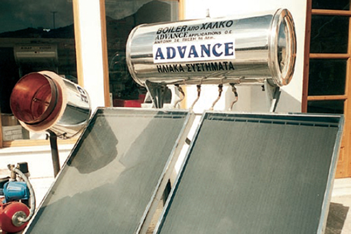 Typical thermosyphon solar water heater