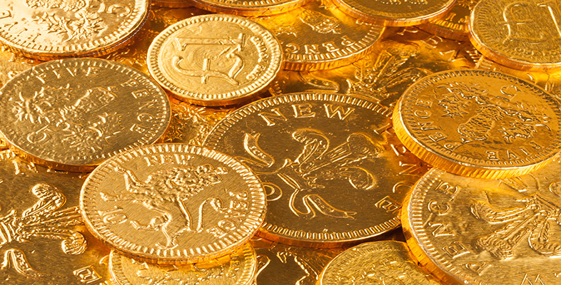 Very shiny gold coins
