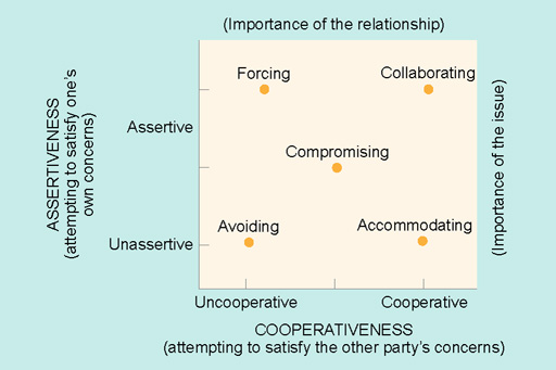 Two-dimensional model of conflict behaviour