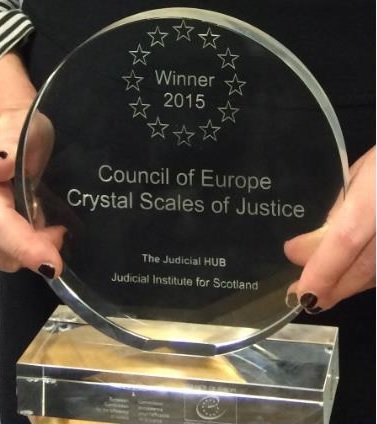 Judicial institute accepts its award