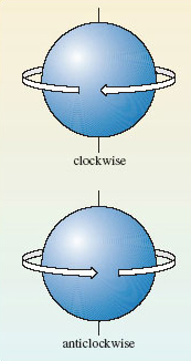 This diagram show the two directions of electron spin
