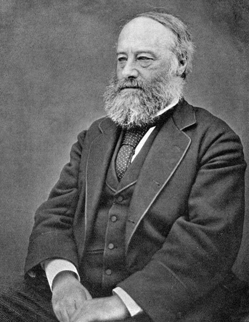 A black and white portrait of James Joule.