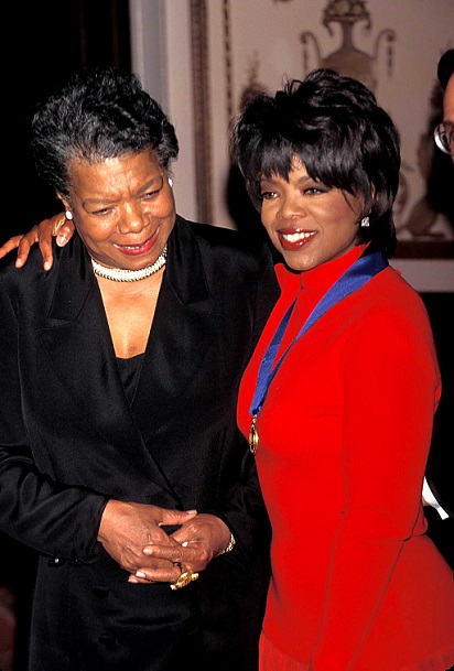 A photograph of Maya Angelou and Oprah Winfrey.