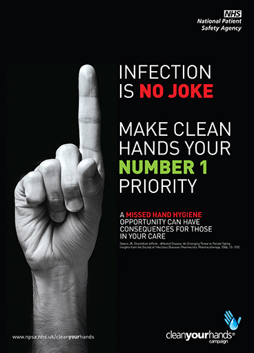 A poster from the ‘Clean Your Hands’ campaign.