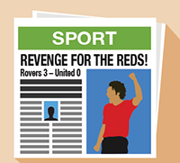Newspaper report on a football match