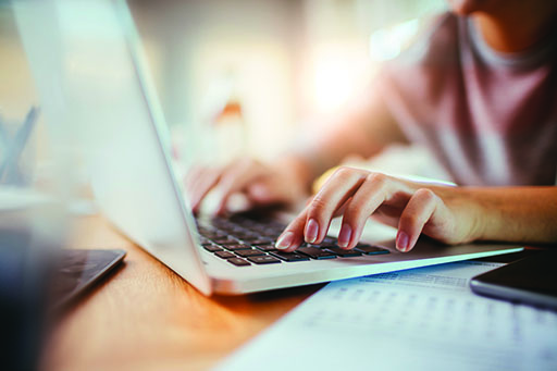 An image of someone using a computer.