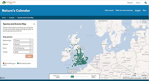 UK map on a search engine