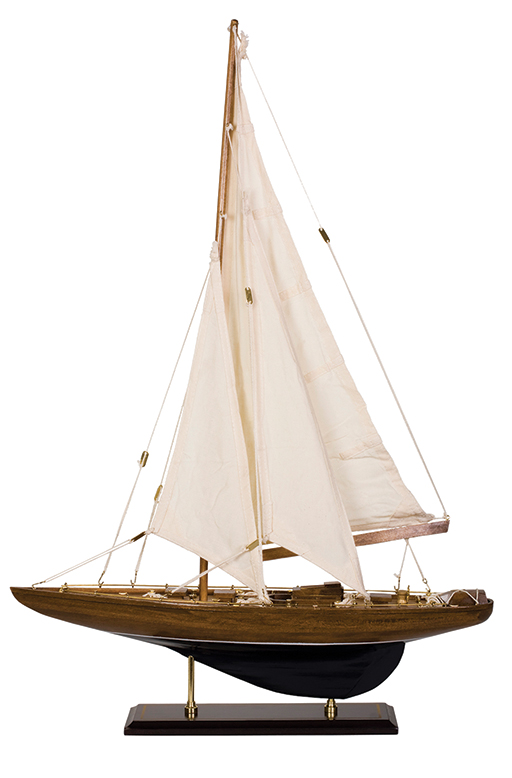 A photo of a model sail boat