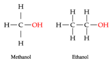 The chemical structures of two closely related compounds are illustrated.