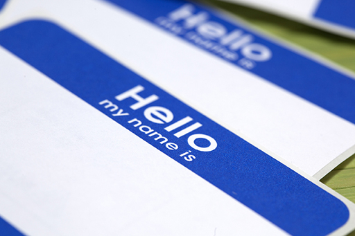 An image of blank name labels headed, 'Hello my name is'