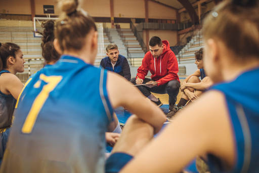 A photograph of a coaching session.