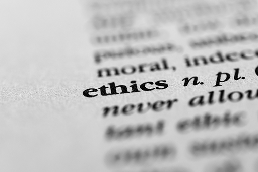 Extract from a dictionary showing the word ethics