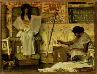 Lawrence Alma-Tadema, Joseph, Overseer of Pharaoh’s Granaries 1874, oil on panel, 35 x 46 cm.
