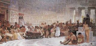 Edwin Longsden Long, An Egyptian Feast, 1877, oil on canvas, 189 x 381 cm.