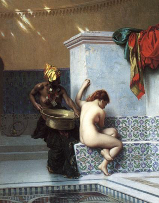 Jean-Léon Gérome, Moorish Bath,, 1870, oil on canvas, 51 x 41 cm.