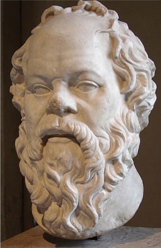A bust of Socrates (c. 470–399 BC)