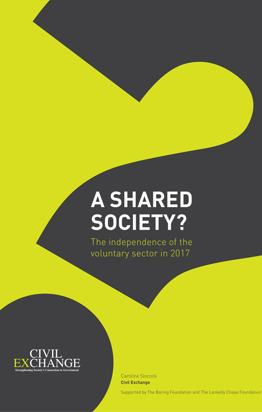 The cover of the report 'A shared society?'.