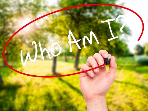 An image features the words ‘Who am I?’ overlaying an image of a field.
