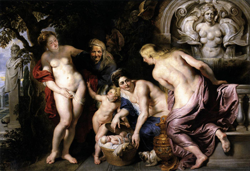 Painting by Peter Paul Rubens, called ‘The Discovery of the Child Erichthonius’.