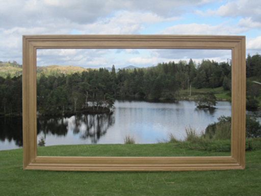 Picture frame superimposed over an image to highlight a specific area of the image.