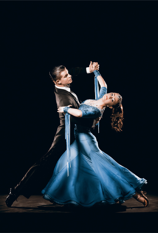 This is a photograph of two people dancing the Tango