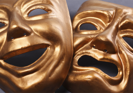 An image of theatrical masks