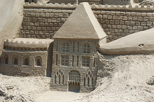 This is an image of an elaborate sandcastle.