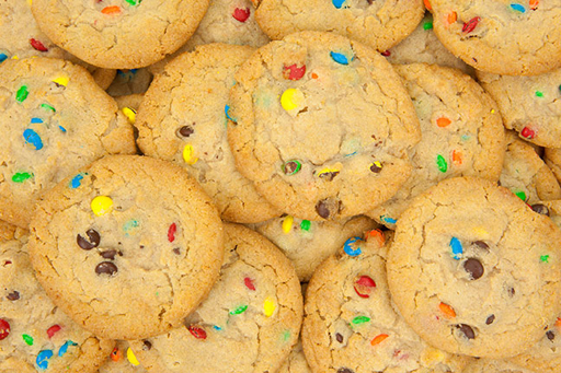 This is a photograph of chocolate chip cookies.