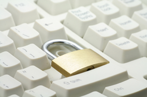Image of keyboard with a padlock placed on top.