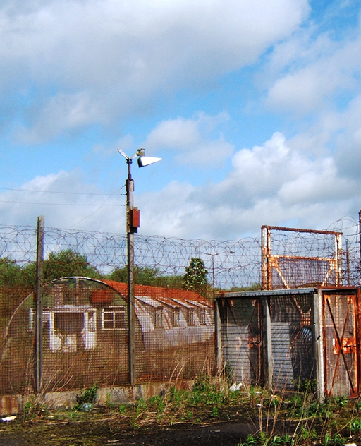 This is an image of a Nissen hut in the compounds at the Maze and Long Kesh prison