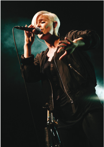 This is a photograph of Robyn performing.