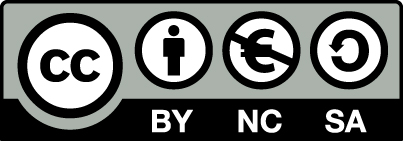 The creative commons logo has the following text: CC BY NC SA.
