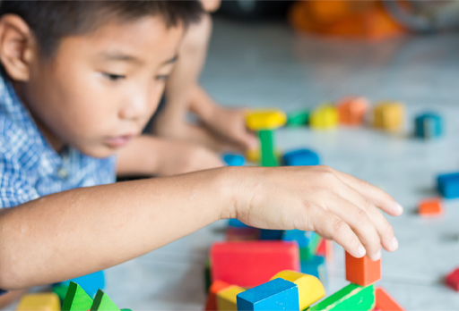 This is a photograph of a child playing.