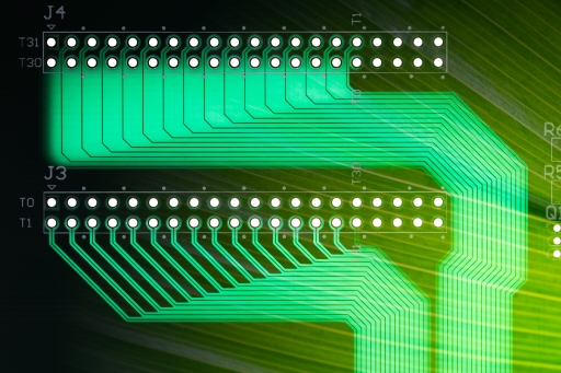 An image of a green circuit board.