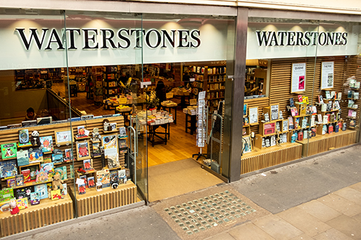 Waterstones shop front.
