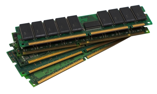 This is a photograph of computer memory modules on a white background.