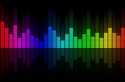A graphic representation of an equaliser.