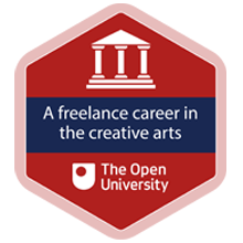 A freelance career in the creative arts badge