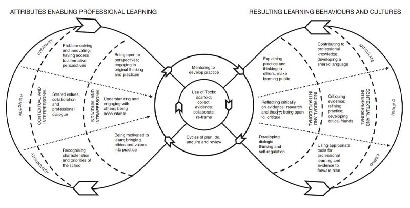 The image shows a complex relationship between aspects that enable a quality mentoring relationship.