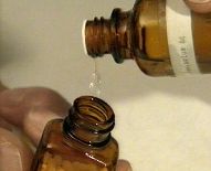 Homeopathic remedy being prepared