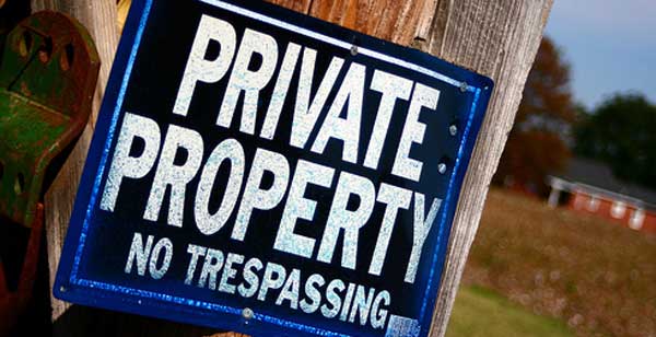Private property sign