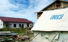 A UNHCR tent helping survivors of the Boxing Day 2004 tsunami