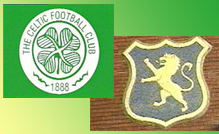 Rangers and Celtic badges