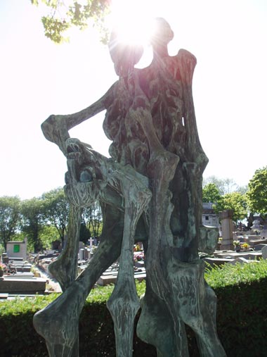 Sculpture at Pere Lachaise Cemetery 