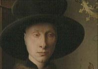 Section of the portrait of the Arnolfini marriage