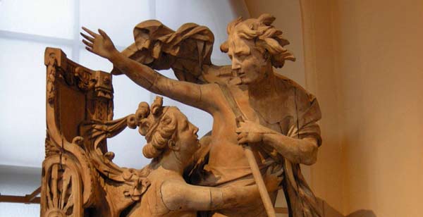 Venus And Adonis: A wooden sculpture from southern Germany c1750 in the Victoria And Albert Museum [Image byVeronika Brazdova under CC-BY licence]