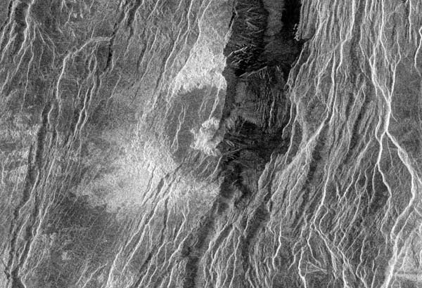 A heavily fractured part of Venus