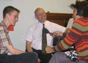  Emma Joseph with Professor William Mival and Jeffrey Reid