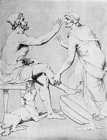 Odysseus and Euryclea by Christian Gottlob Heyne